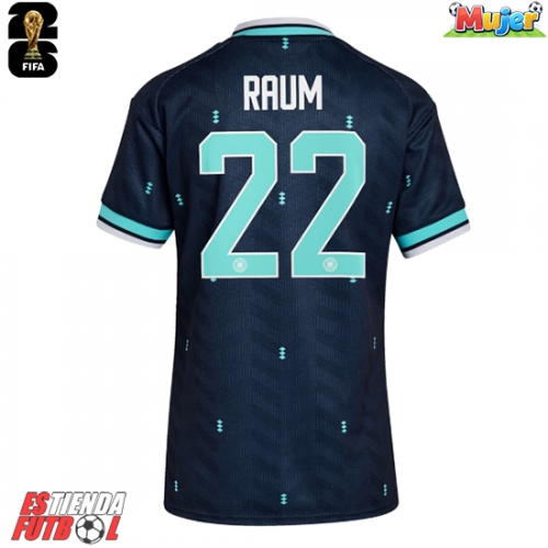 Alemania David Raum #22 Segunda Equipación Mujer Mundial 2026 Manga Corta
